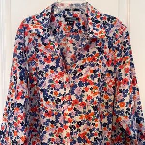 Lands’ End LS Floral Shirt